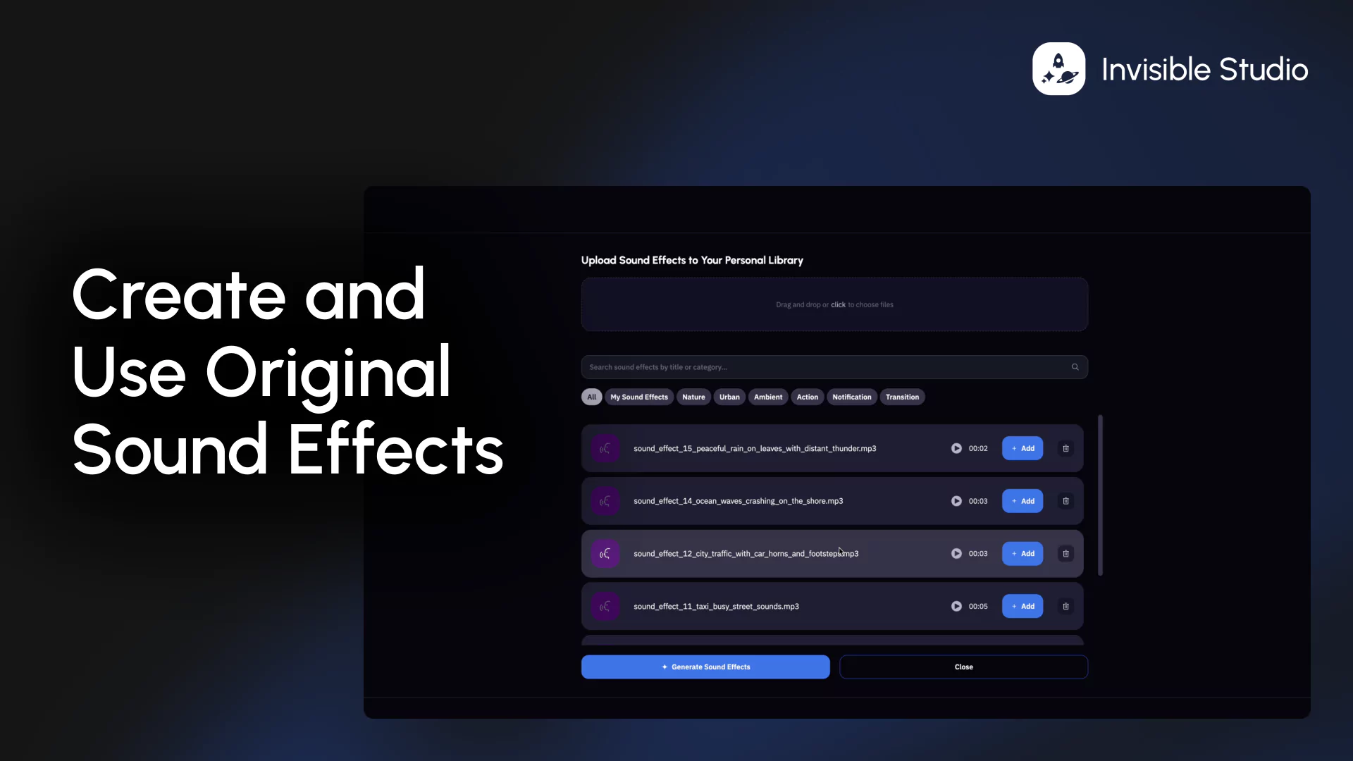 Create and Use Original Sound Effects - AI video generation tutorial ...